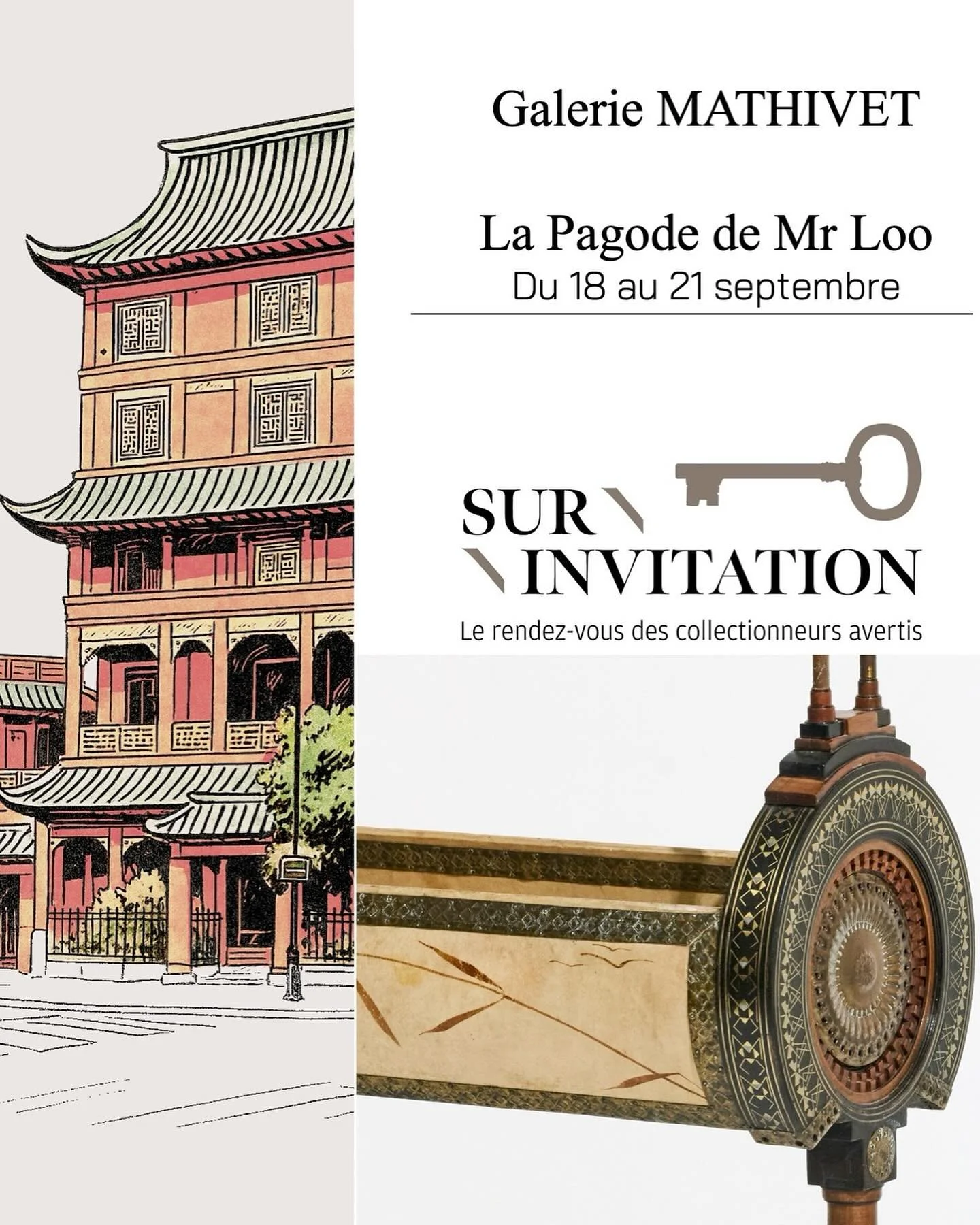 &laquo;&nbsp;Sur Invitation&nbsp;&raquo; un nouveau salon intimiste dans un cadre &eacute;poustouflant.
La Pagode de Mr Loo du 18 au 21 Septembre. Uniquement sur invitation.

#artfairparis #salonparis #artcollector #artexibition #artdeco #interiordes