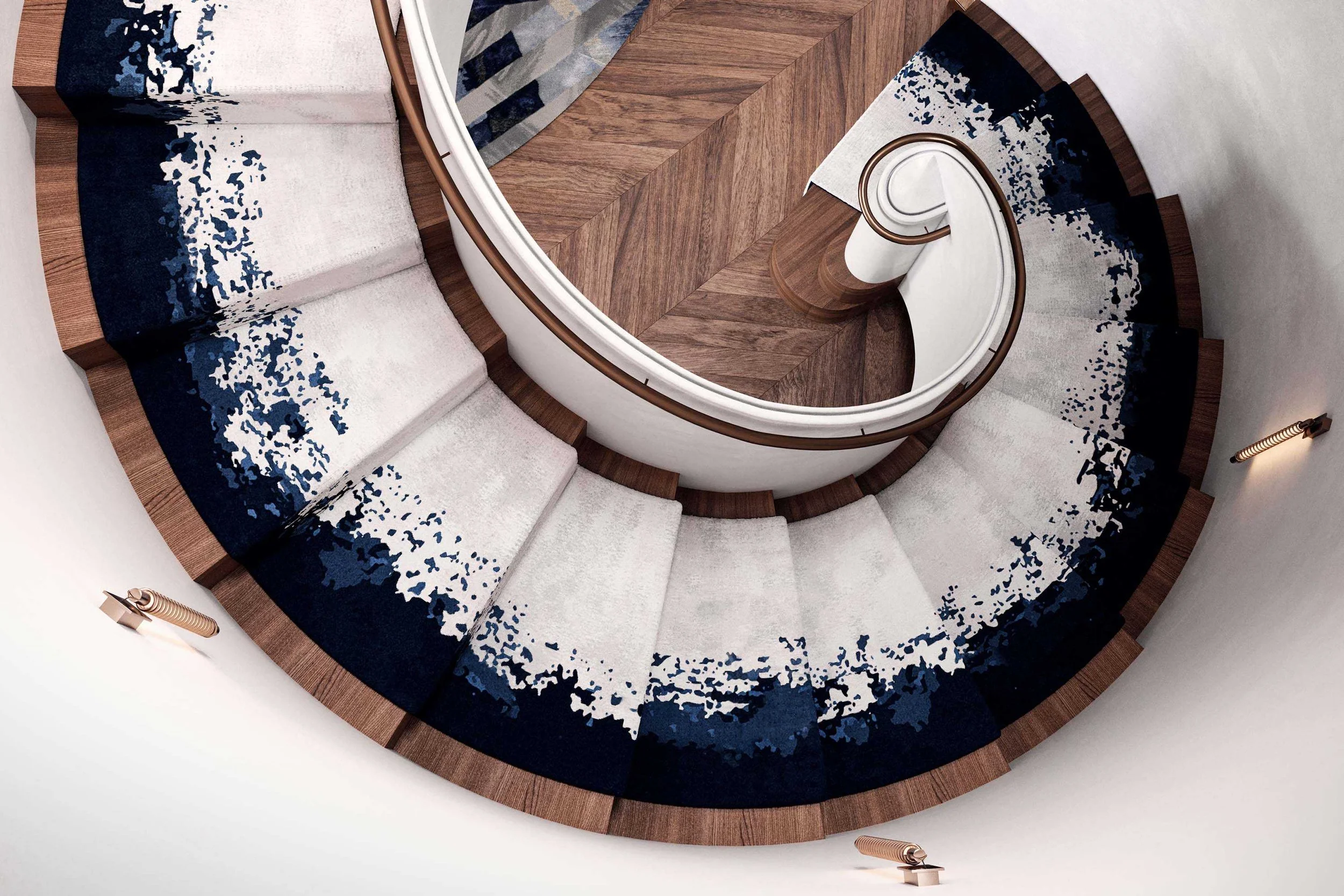 Bespoke stair runner from Colbourns.