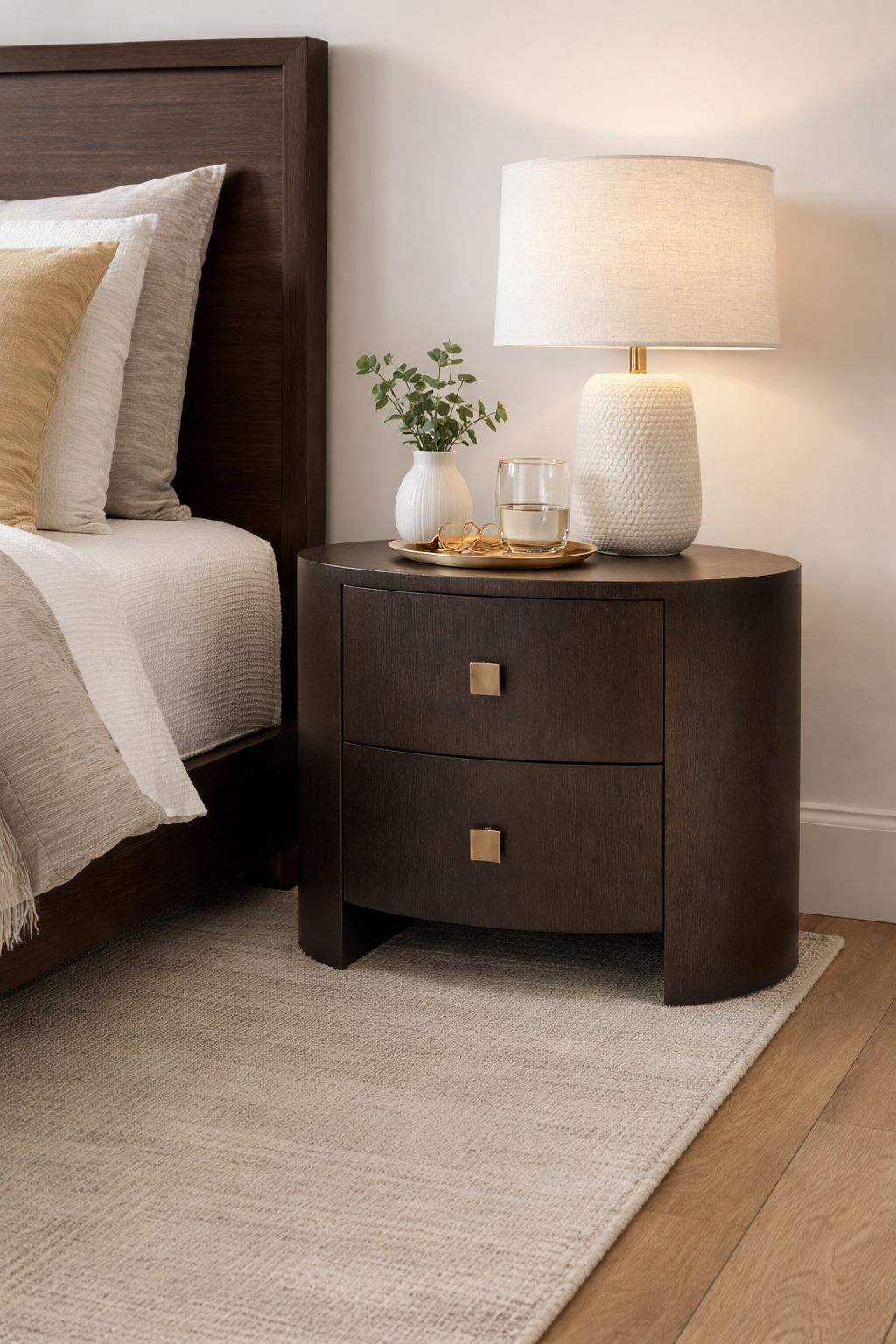 Bespoke Oval Nightstand