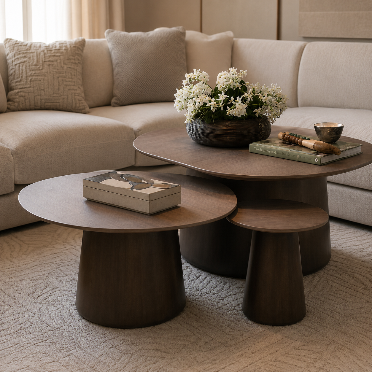 Bespoke nest of coffee tables