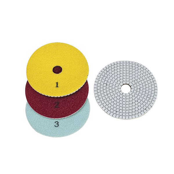 White Pane Pads 4" (Dry/Wet) (1-2-3)