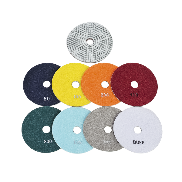 White Pane Pads 4" (Dry/Wet) (50-3000)