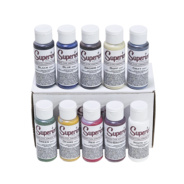 Liquid Colors for Glue - 2 oz Color Kit (10 tubes)