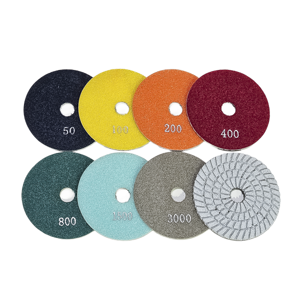 White Spiral Pads 4" (Wet) (50-3000)