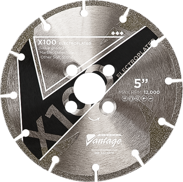 5" Electro-Plated Marble Blade W/ Flush Cut - X100