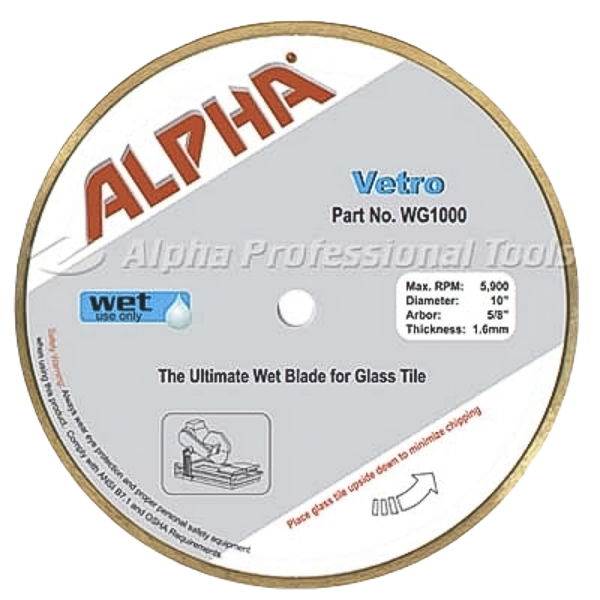ALPHA Vetro Glass Tile Blade (Wet)