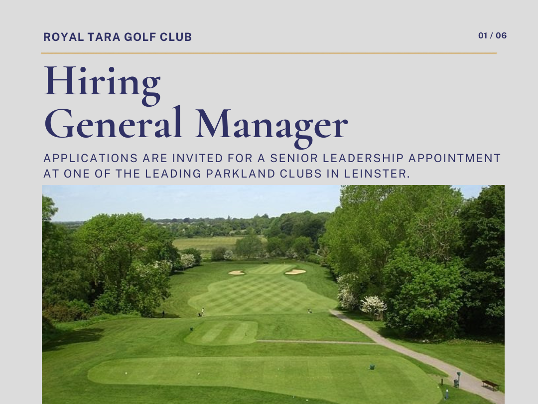ROYAL TARA GOLF CLUB - HIRING GENERAL MANAGER