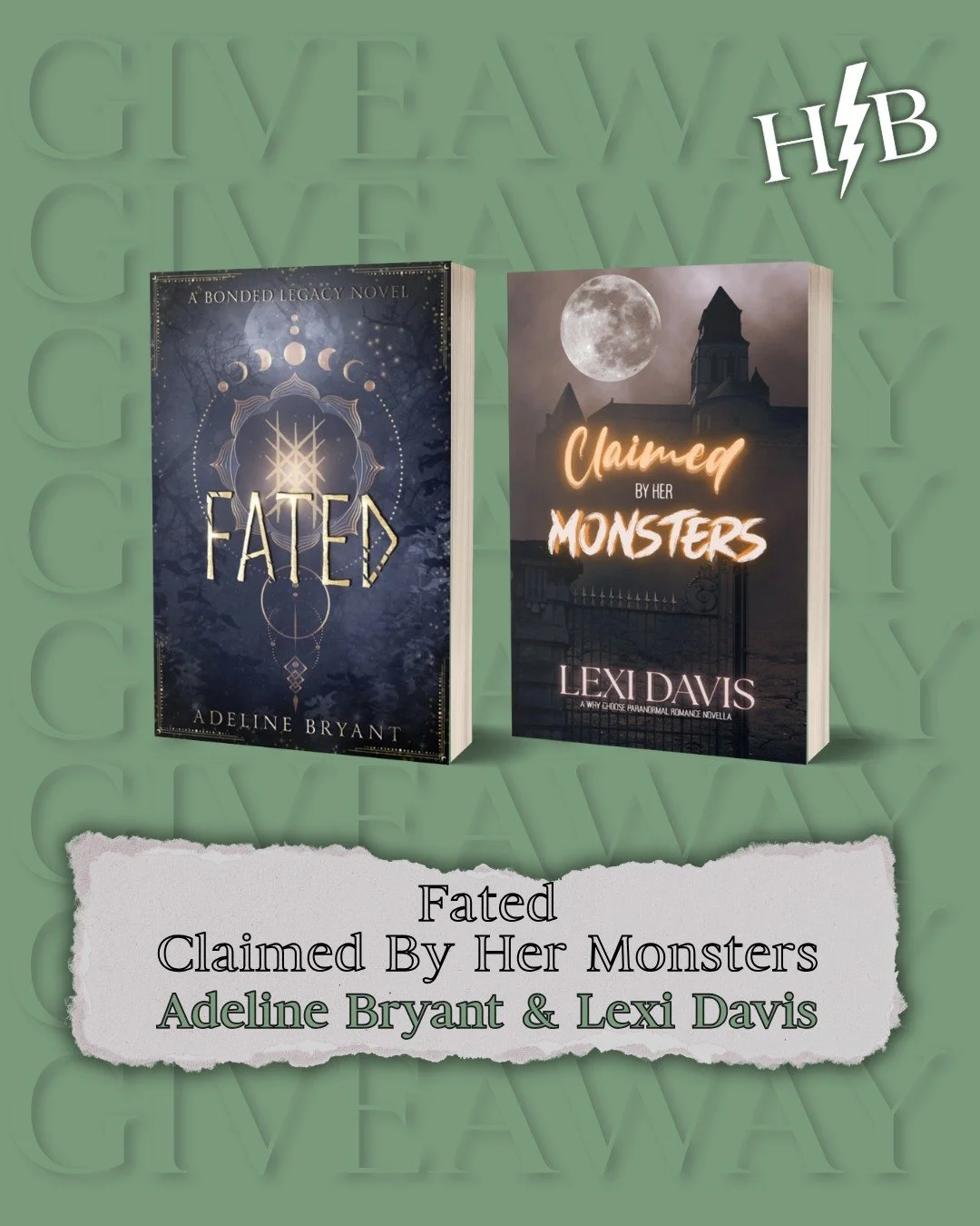 ⚡📖⚡Gift Away⚡📖⚡

Adeline Bryant &amp; Lexi Davis are teaming up to giv3away copies of their books - Fated &amp; Claimed By Her Monsters!

Rules for the giveaway:
🌪️Make sure you are following @addiewrotethat , @authorlexidavis &amp; @haylingbookst