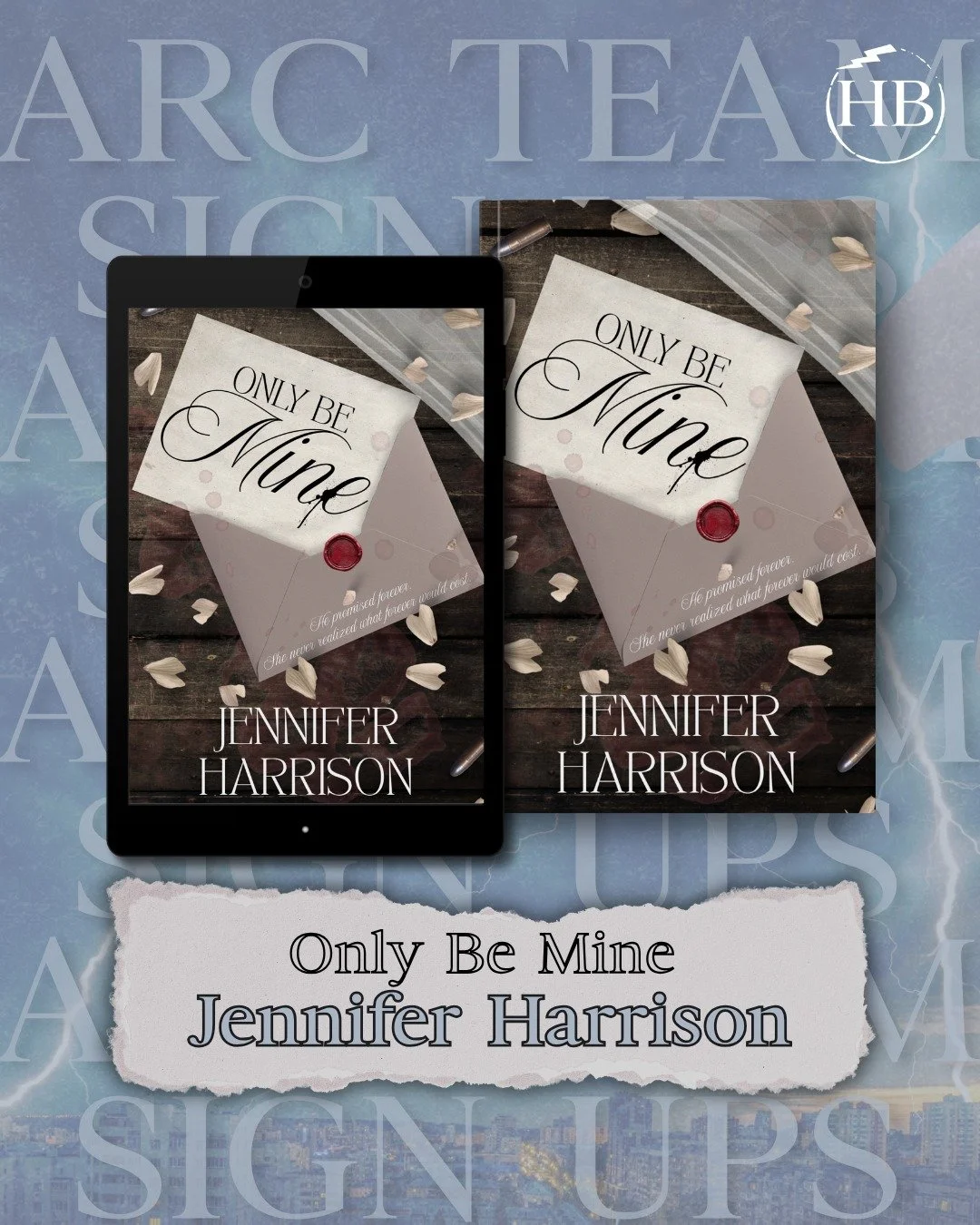 ⚡📖 ARC Team Sign Ups are OPEN! 📖⚡

Want to be one of the first people to read Only Be Mine before it&rsquo;s released into the world?

Join Jennifer Harrison&rsquo;s ARC Team through Hayling Bookstorm Ltd and get:

 ⚡ Early access to the full ebook
