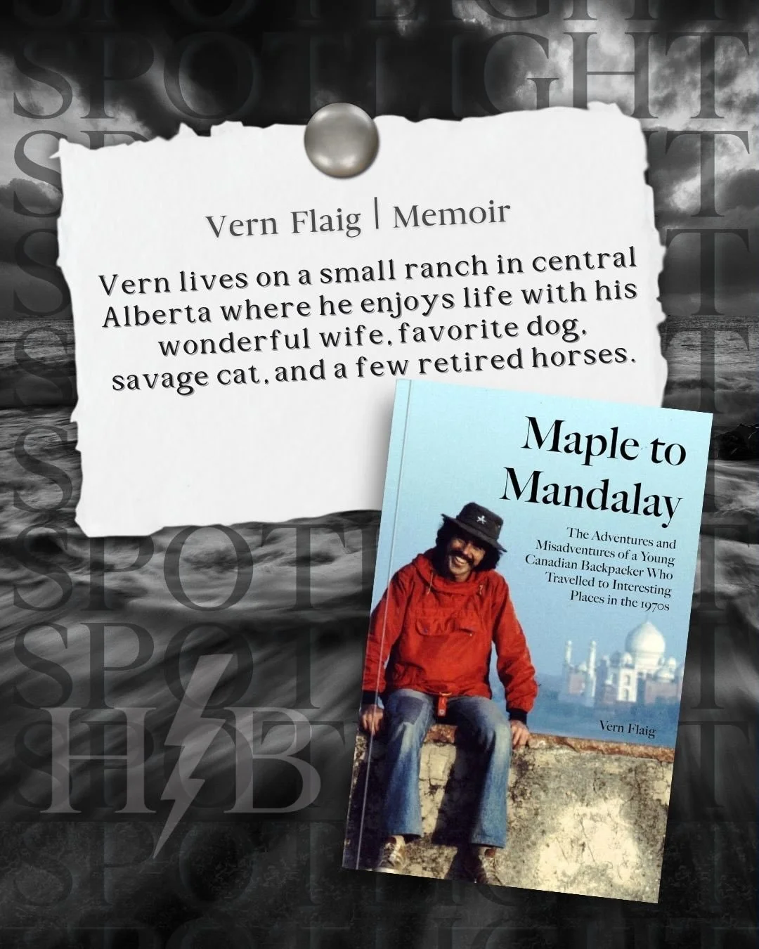 ⚡📖⚡Author Spotlight⚡📖⚡

Have you checked out Vern Flaig yet?

Vern lives on a small ranch in central Alberta where he enjoys life with his wonderful wife, favorite dog, savage cat, and a few retired horses. 

We absolutely loved working with Vern a