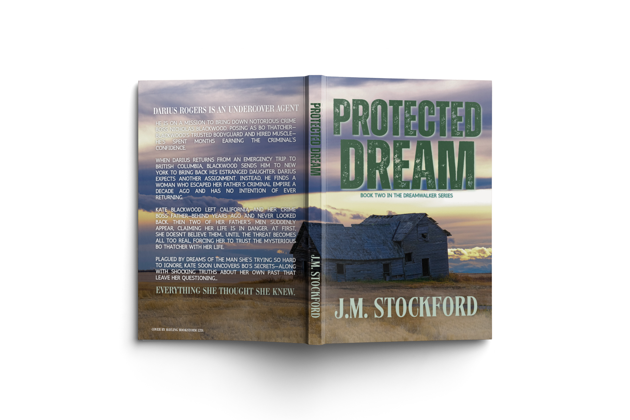 mockup book cover of protected dream by jm stockford