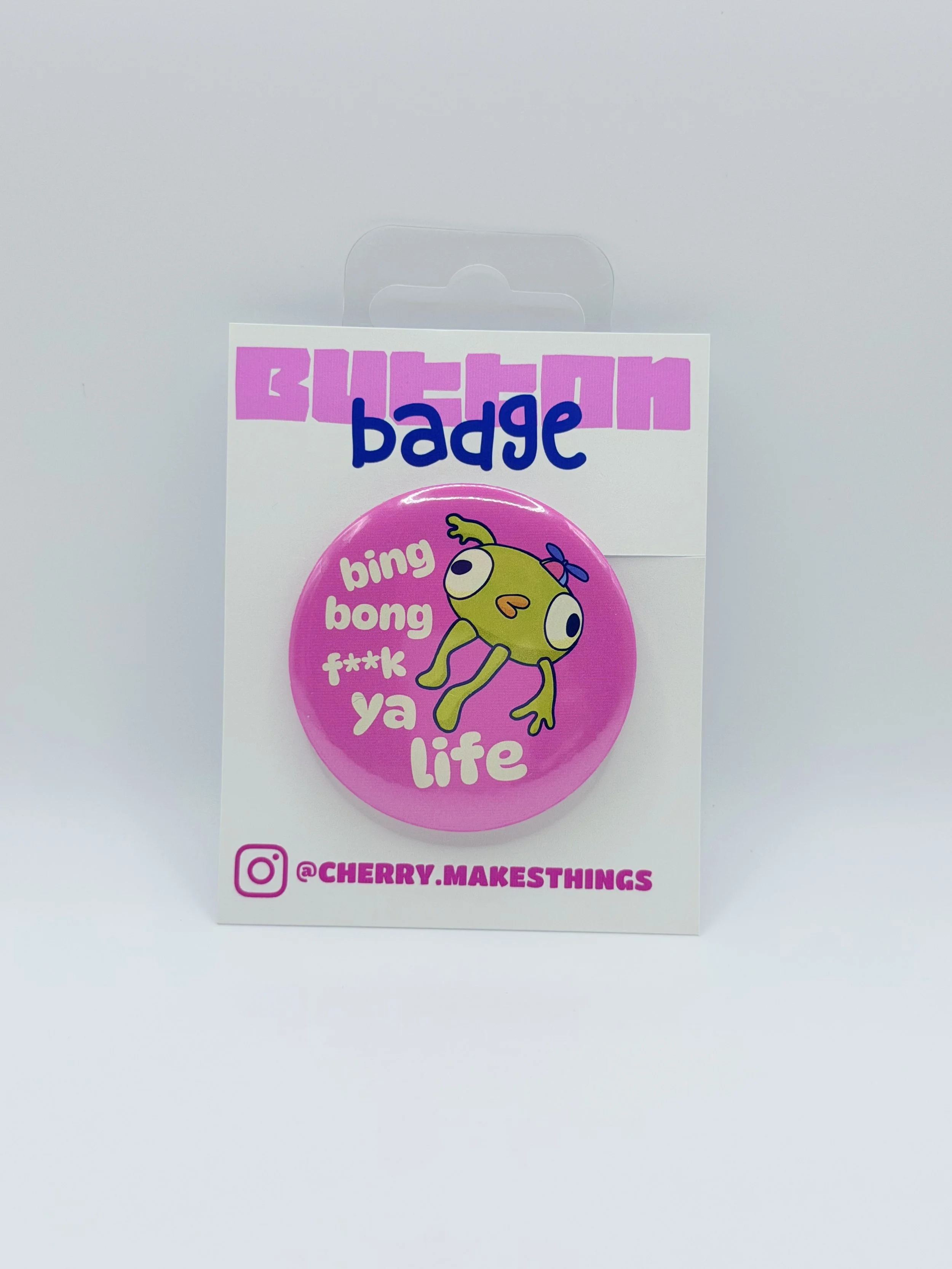 BING BONG button badge