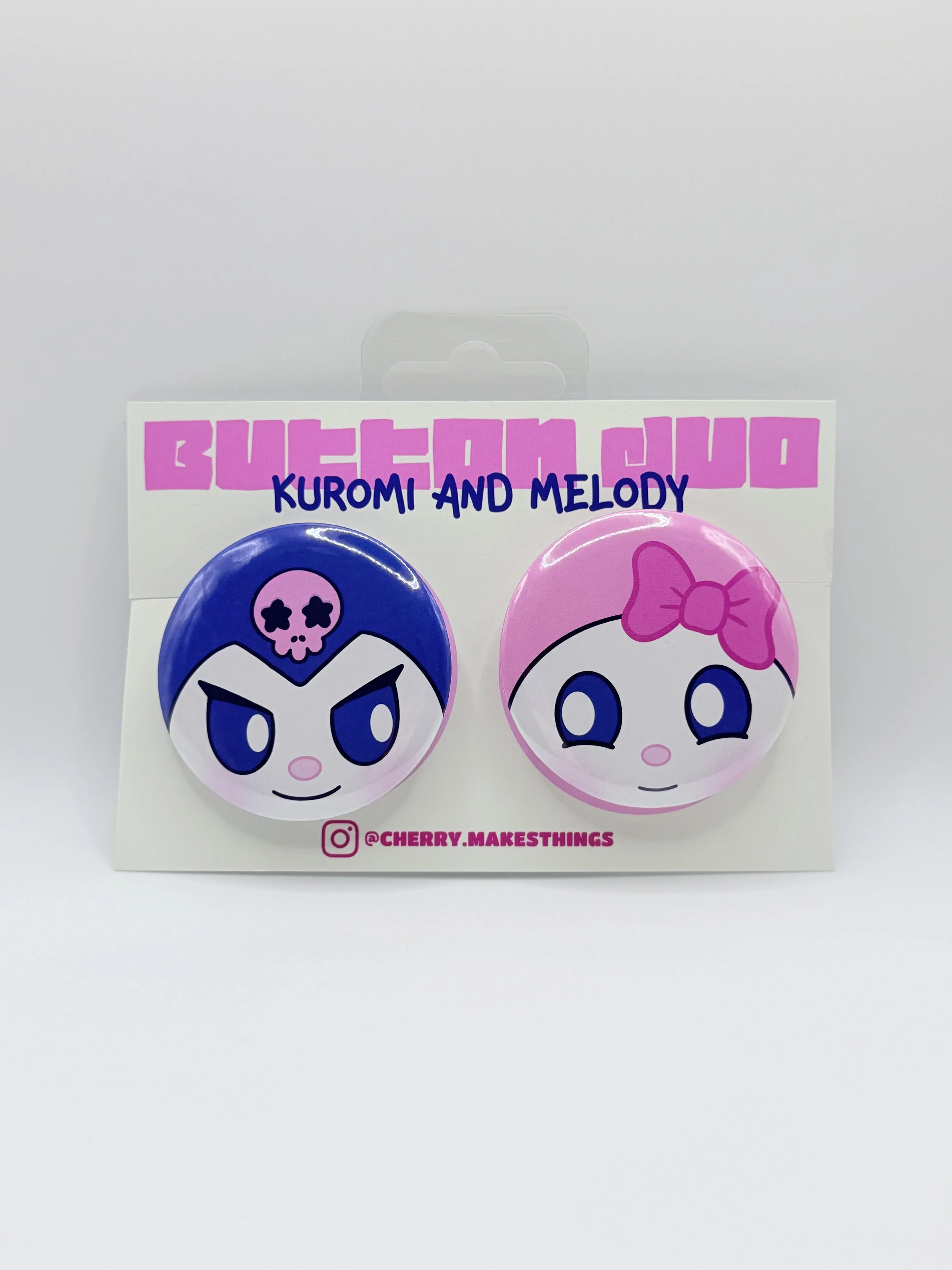MELODY & KUROMI button badge duo