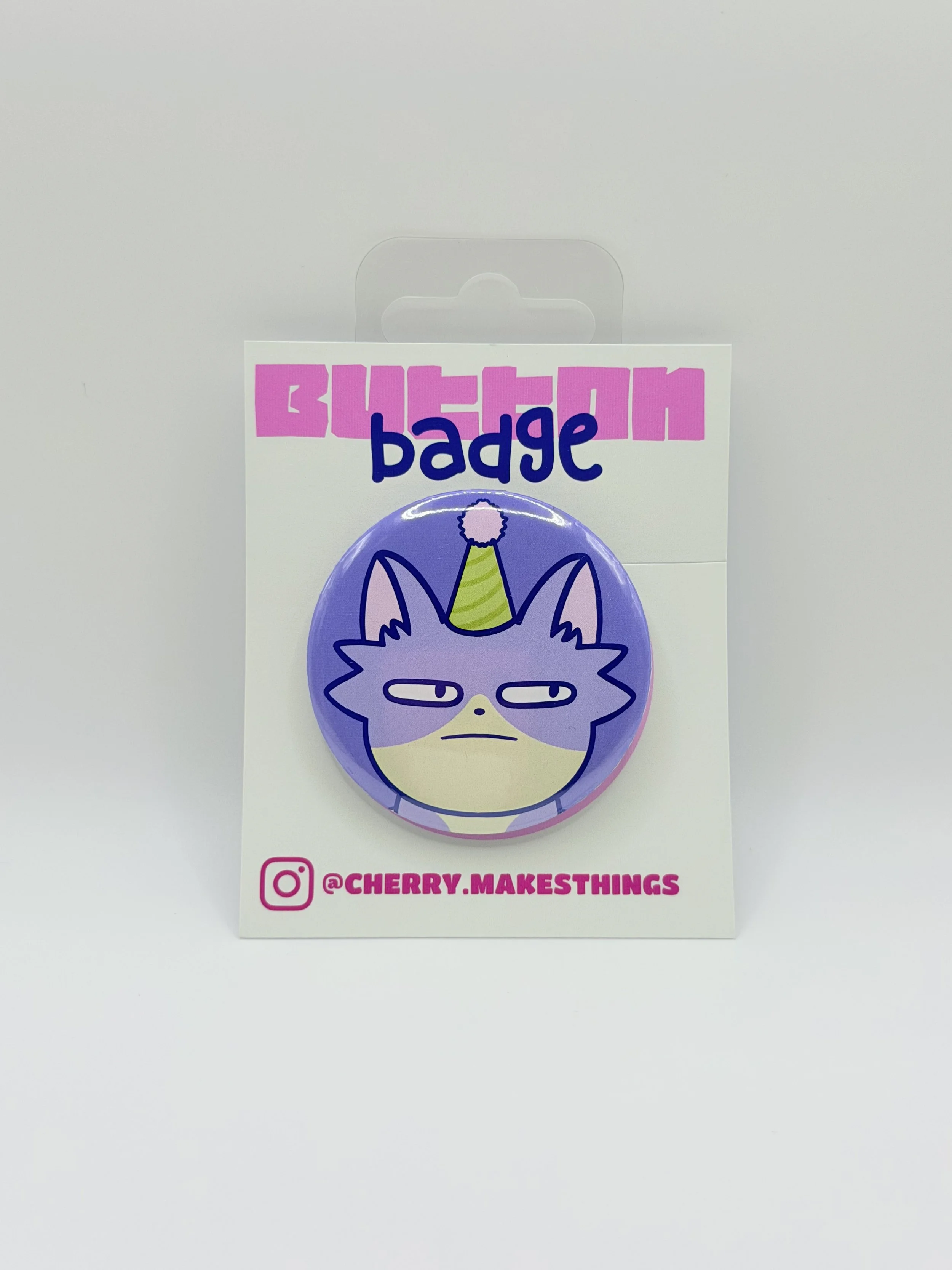 PARTY POOPER MOON (OC) button badge