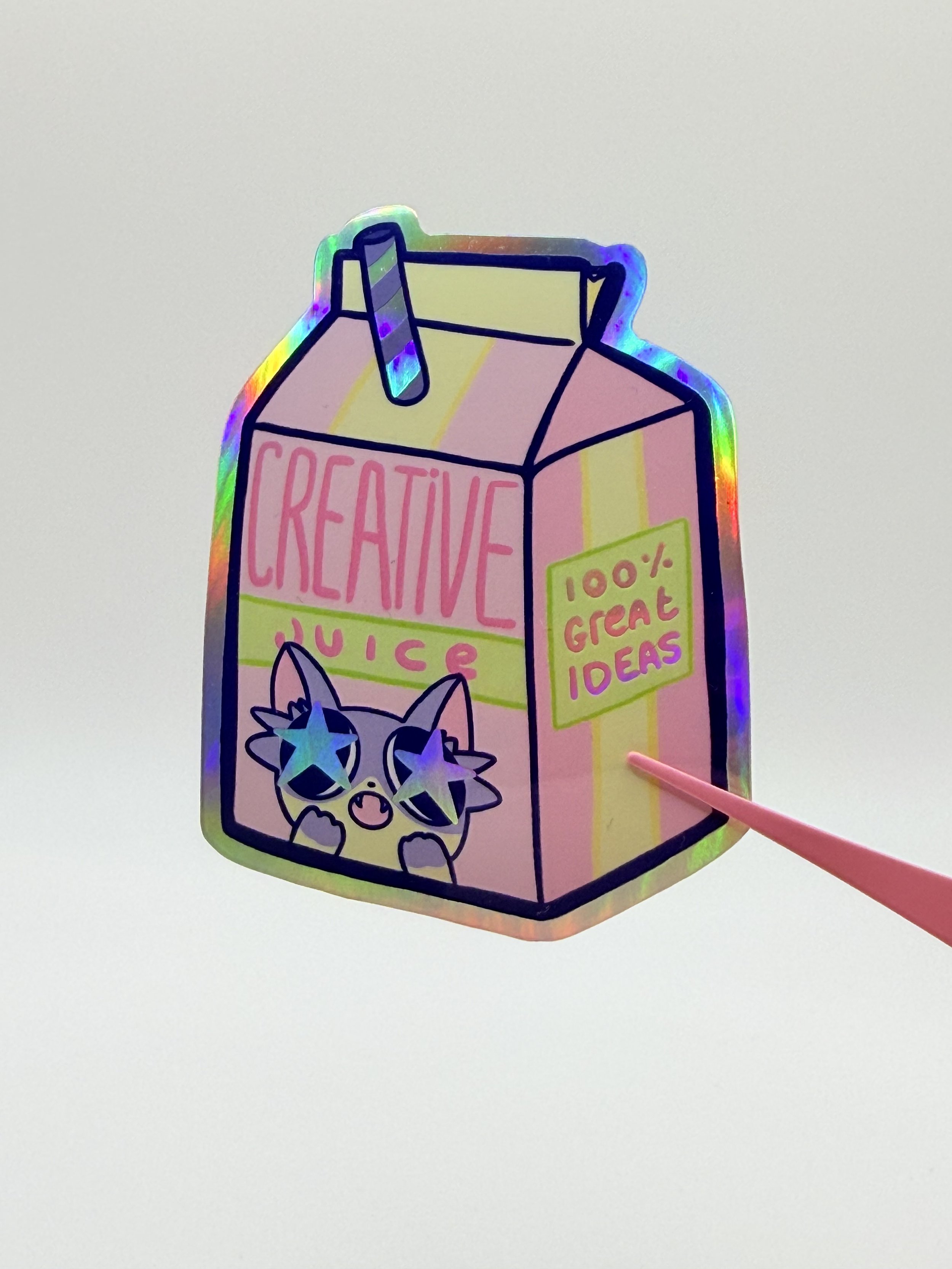 creative juice holo sticker