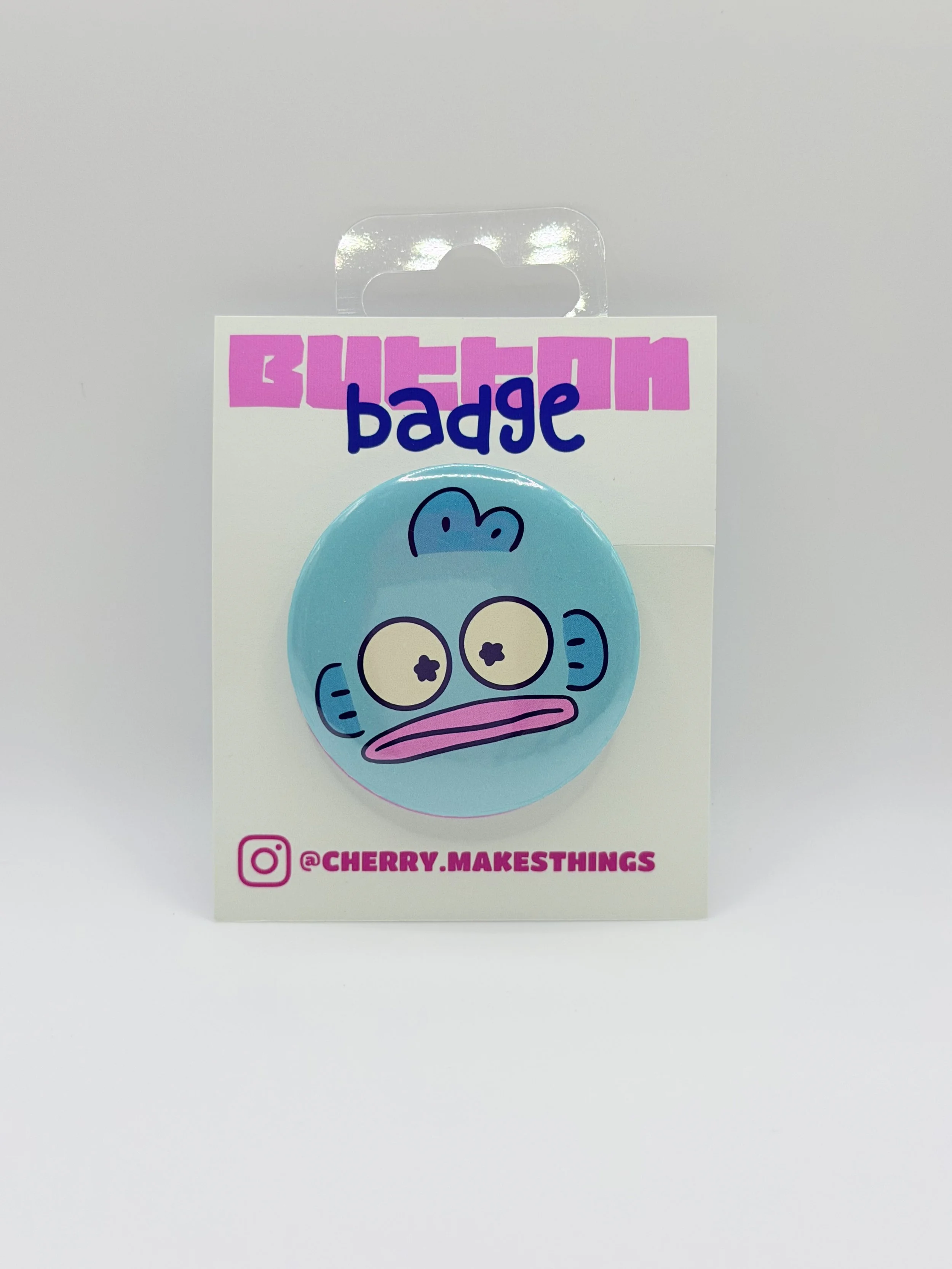 HANGY button badge