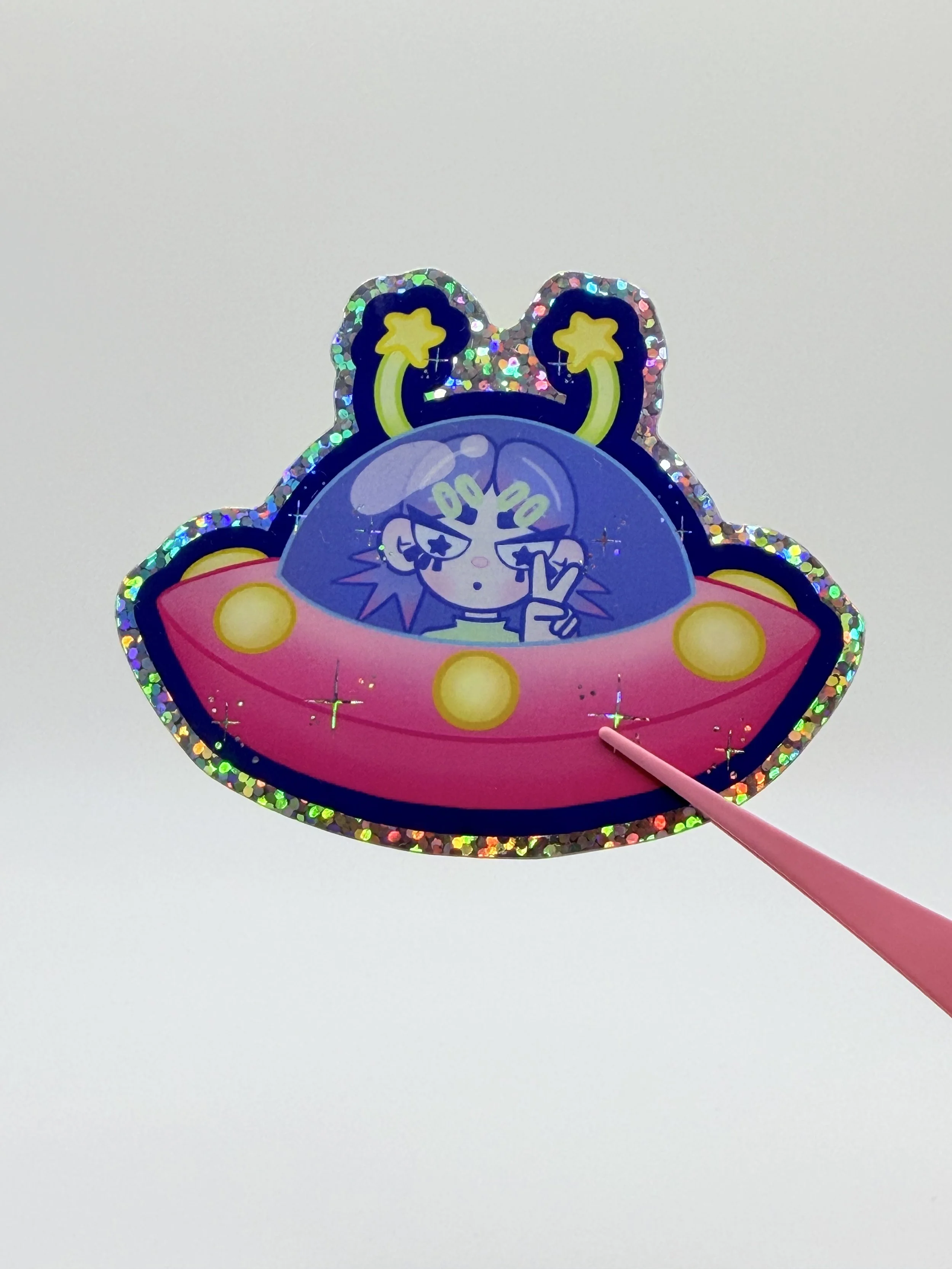 roxy ufo holo sticker