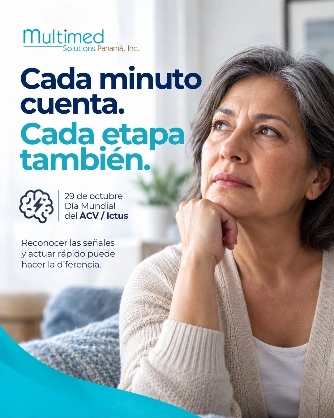 Un ACV puede cambiar la vida en minutos. Y despu&eacute;s de la emergencia comienza otra etapa. 🧠
Reconocer a tiempo se&ntilde;ales como ca&iacute;da facial, debilidad en un brazo o dificultad para hablar y buscar atenci&oacute;n m&eacute;dica inmed
