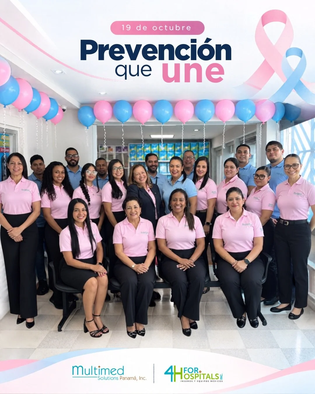 🎀💙 La prevenci&oacute;n nos une, el cuidado nos fortalece.

Hoy, 19 de octubre, en el D&iacute;a Internacional de la Lucha contra el C&aacute;ncer de Mama, el equipo de Multimed Solutions Panam&aacute; y 4Hospitals se une a la campa&ntilde;a de la 