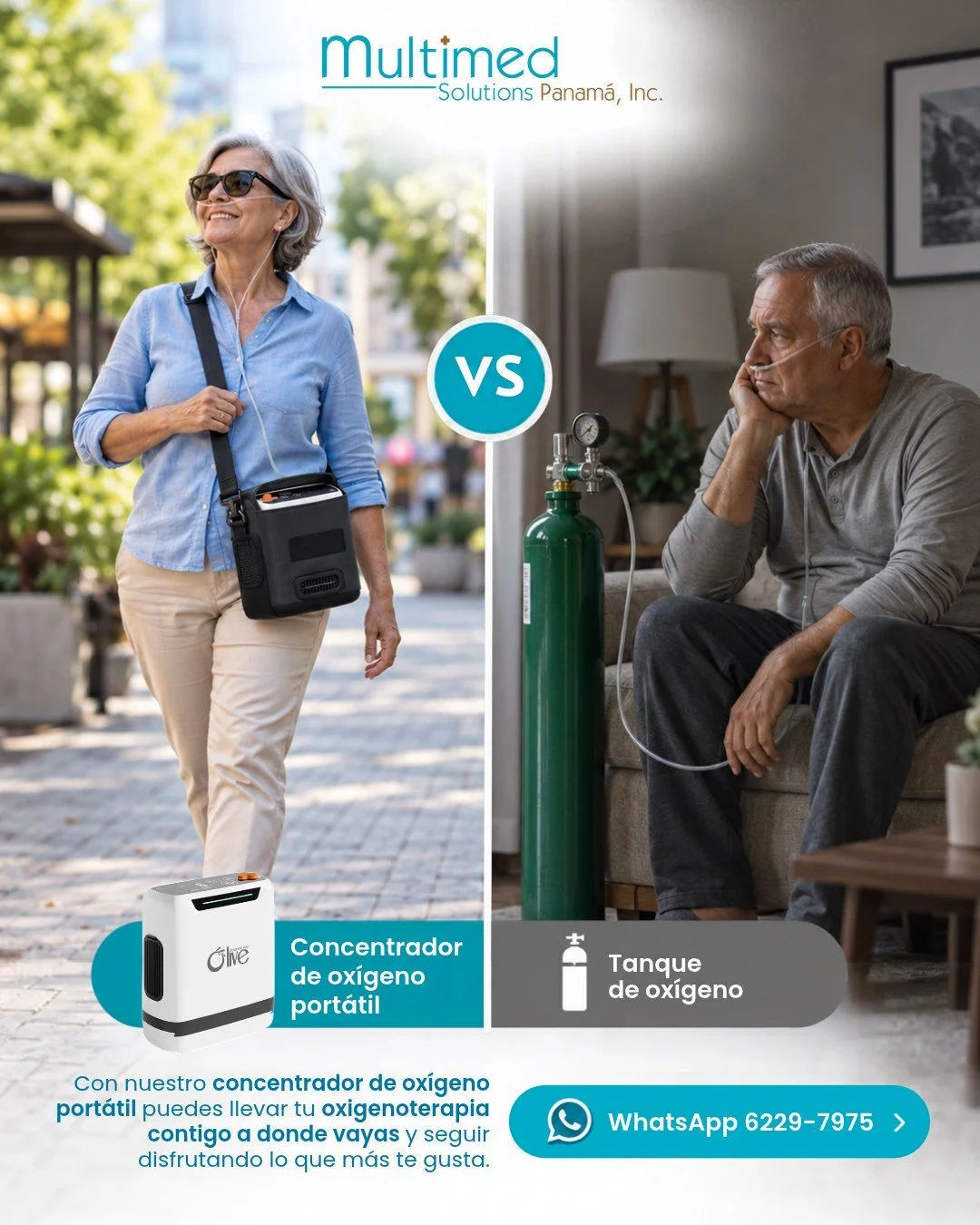 M&aacute;s libertad para continuar con tu d&iacute;a. 💙
Con un concentrador de ox&iacute;geno port&aacute;til puedes llevar tu oxigenoterapia contigo y mantener mayor movilidad en tus actividades cotidianas, siempre de acuerdo con las indicaciones d
