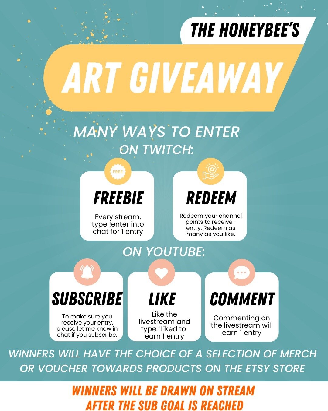 REVISED RULES! Thanks to our friends for helping fix some items.

Excited to (re)announce a new giveaway! On stream, every day, you have the option to earn completely free entries. After our Twitch sub goal is met, we will pull a winner from those en