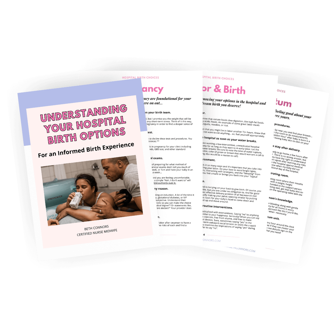 Hospital Labor and Delivery Options and Interventions Decisions For Parents Guide