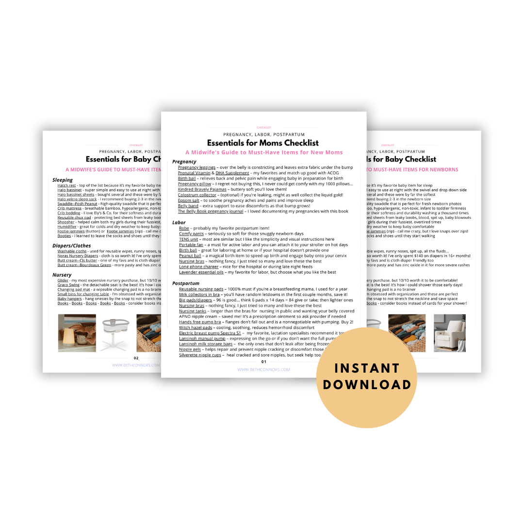 Baby registry checklist for new moms instant download mockup