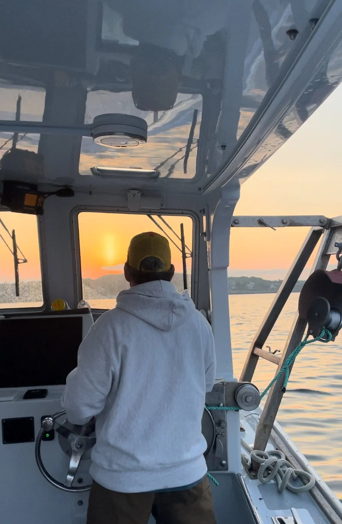 Captain Dave Driving the Boat