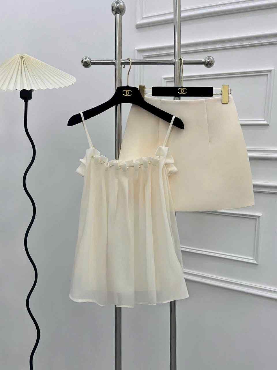 Strap top with skirt