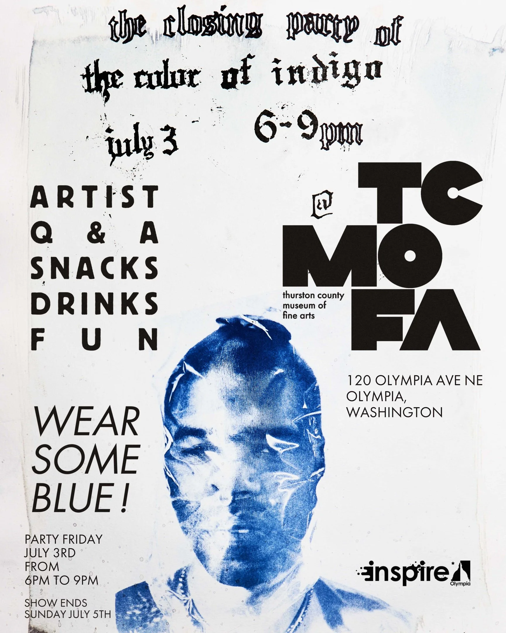Join us on July 3rd from 6pm to 9pm as we close out the color of indigo, Harrison Hannon's autobiographical mixed-media installation exploring his personal experiences as an individual within the mixed diaspora.

This exhibit features works created b