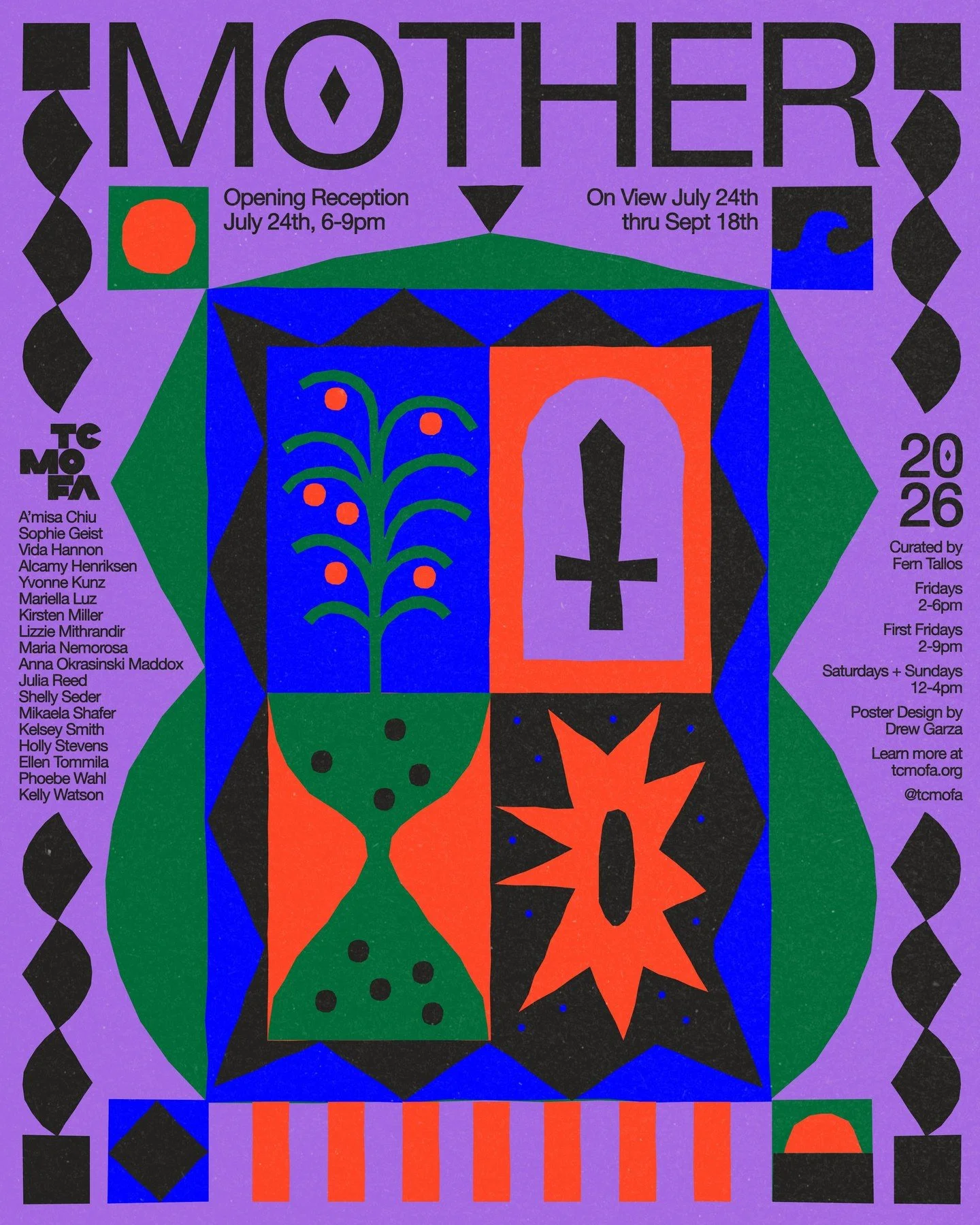 TCMoFA is proud to share our upcoming show &ldquo;MOTHER,&rdquo; an evocative exhibition curated by the self-taught visual artist Fern Tallos opening July 24th.

&ldquo;MOTHER&rdquo; explores the complex identity of mothers, challenging societal expe