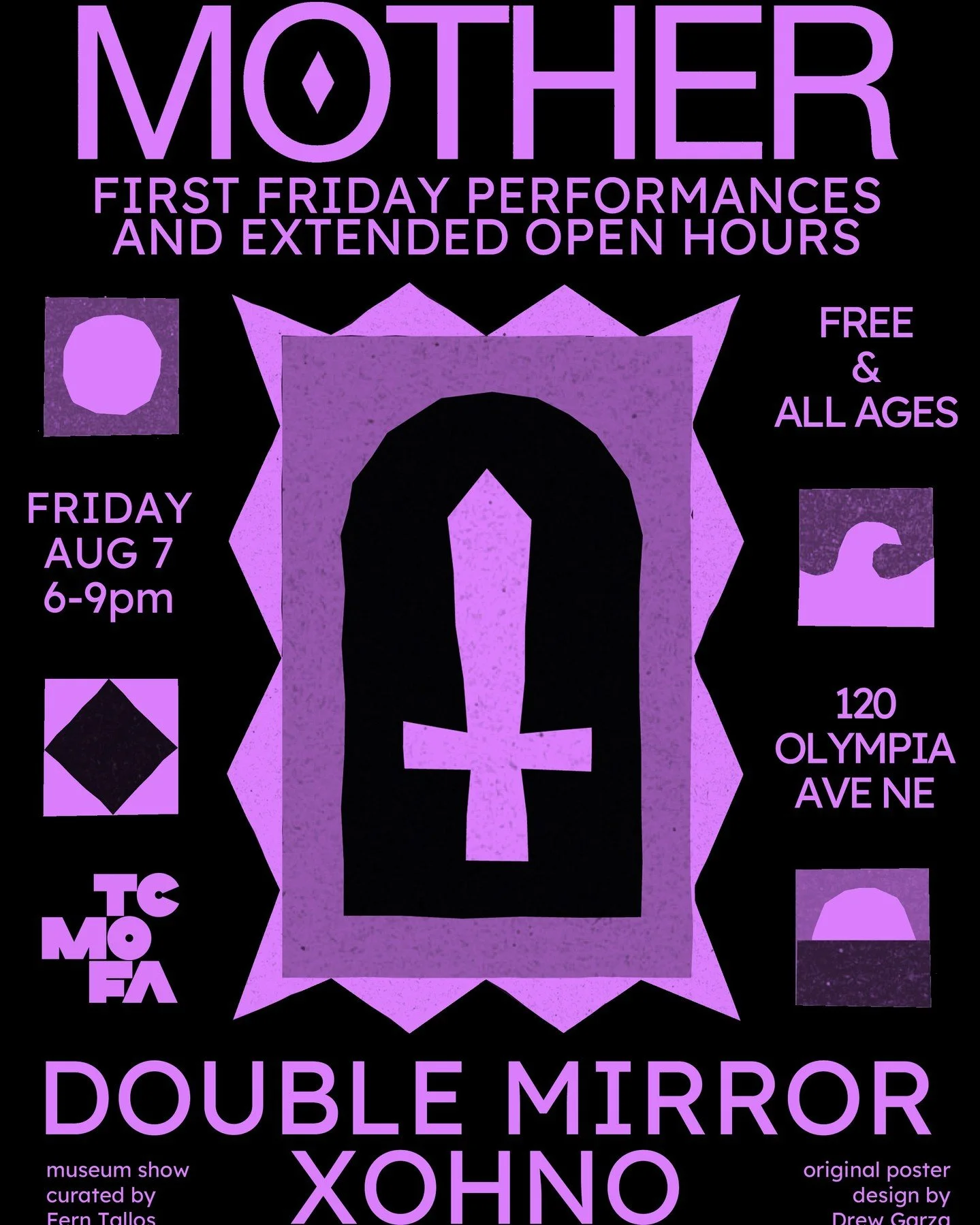 First Fridays are still going strong in downtown Olympia, and this month we have performances from XOHNO @x.o.h.n.o and Double Mirror. Show begins at 7pm, we hope to see you there!

Visit us from 2-7 for our regular hours and 7-9 during our special F