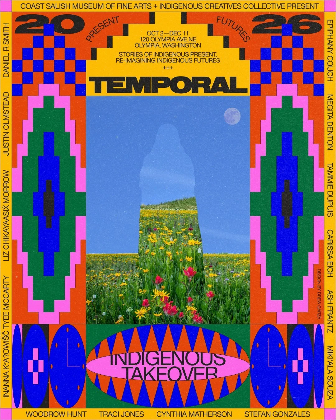 "Temporal: Stories of Indigenous Present, Re-imagining Indigenous Futures." Indigenous futurism is taking over the Thurston County Museum of Fine Arts this fall for the 4th annual CSMoFa (Coast Salish Museum of Fine Arts) takeover in collab