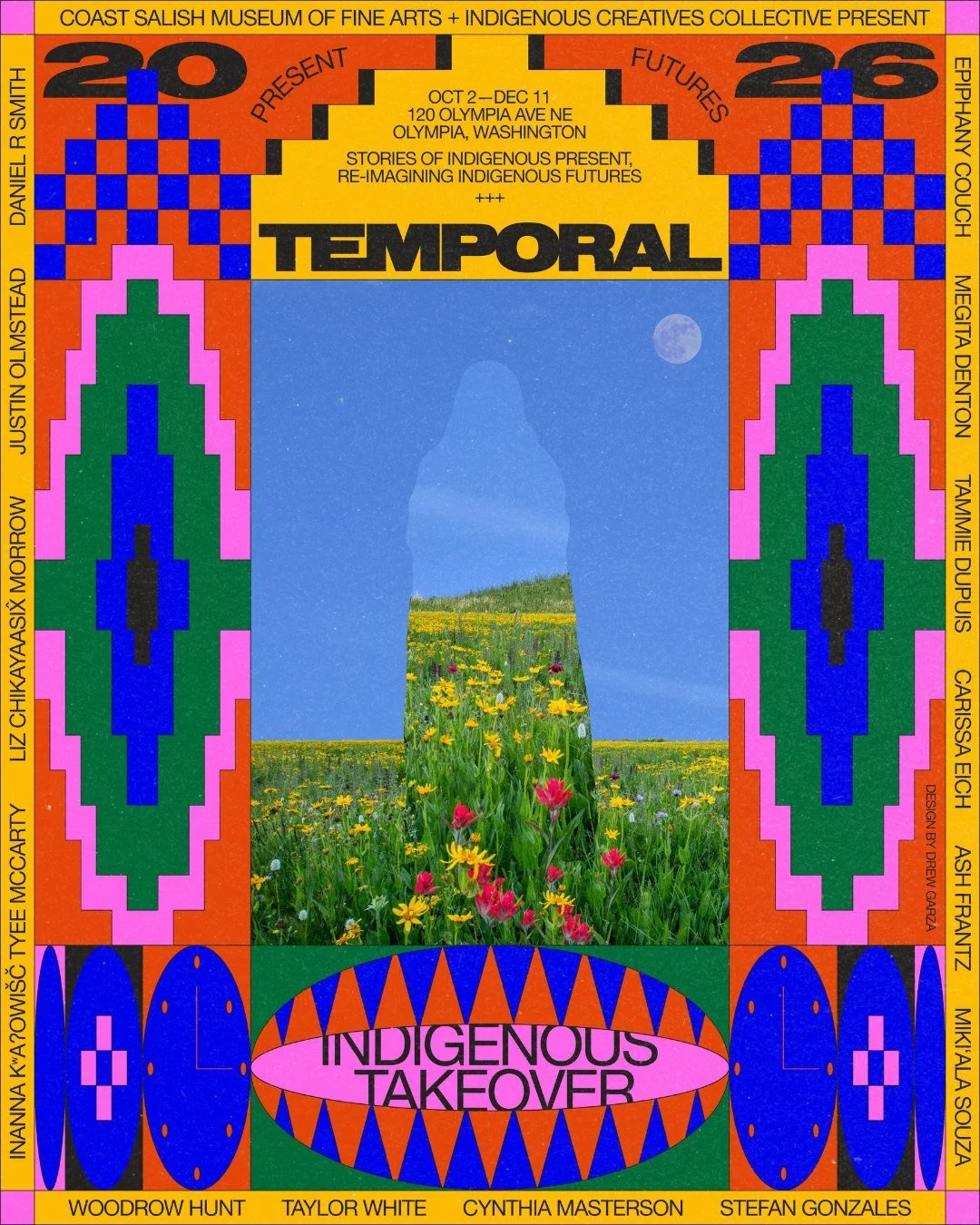 "Temporal: Stories of Indigenous Present, Re-imagining Indigenous Futures." Indigenous futurism is taking over the Thurston County Museum of Fine Arts this fall for the 4th annual CSMoFa (Coast Salish Museum of Fine Arts) takeover in collab