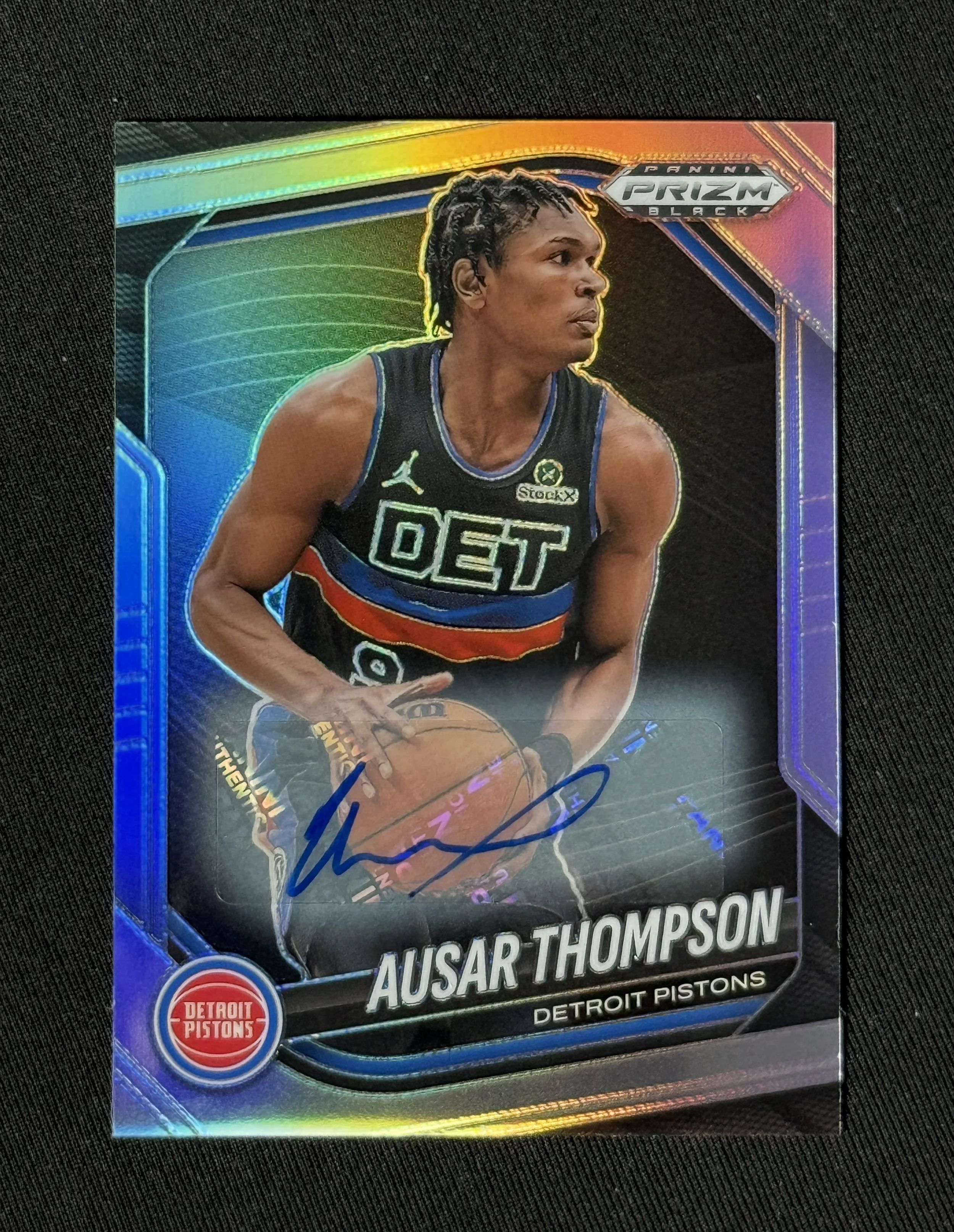 2024-25 Ausar Thompson Prizm Black Basketball Silver Auto