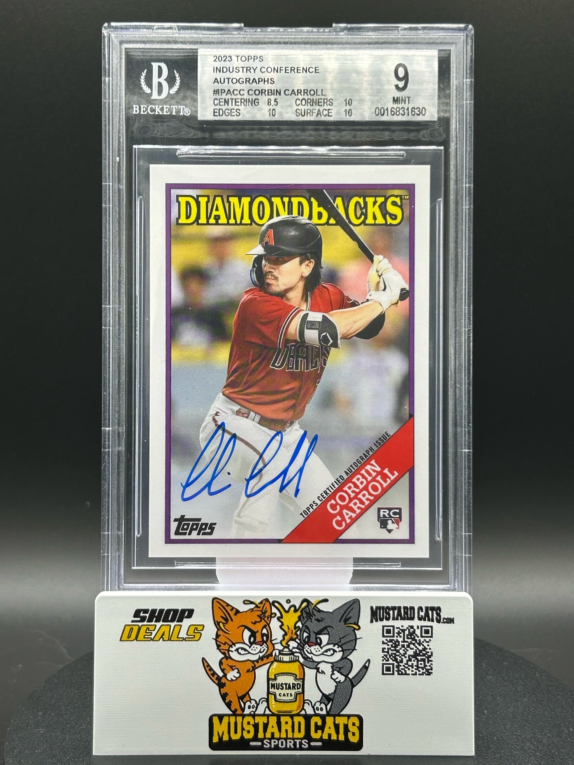 2023 Corbin Carroll Topps Industry Conference Rookie RC Auto BGS Mint 9 w/ 3-10 subgrades