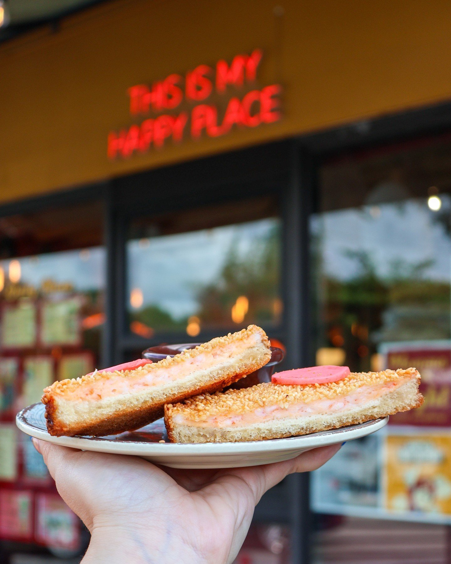 the happiest of hours at our happy place ✨ $5 shrimpy toast during happy hour, every weekday from 3 - 6 pm! #trananmiami