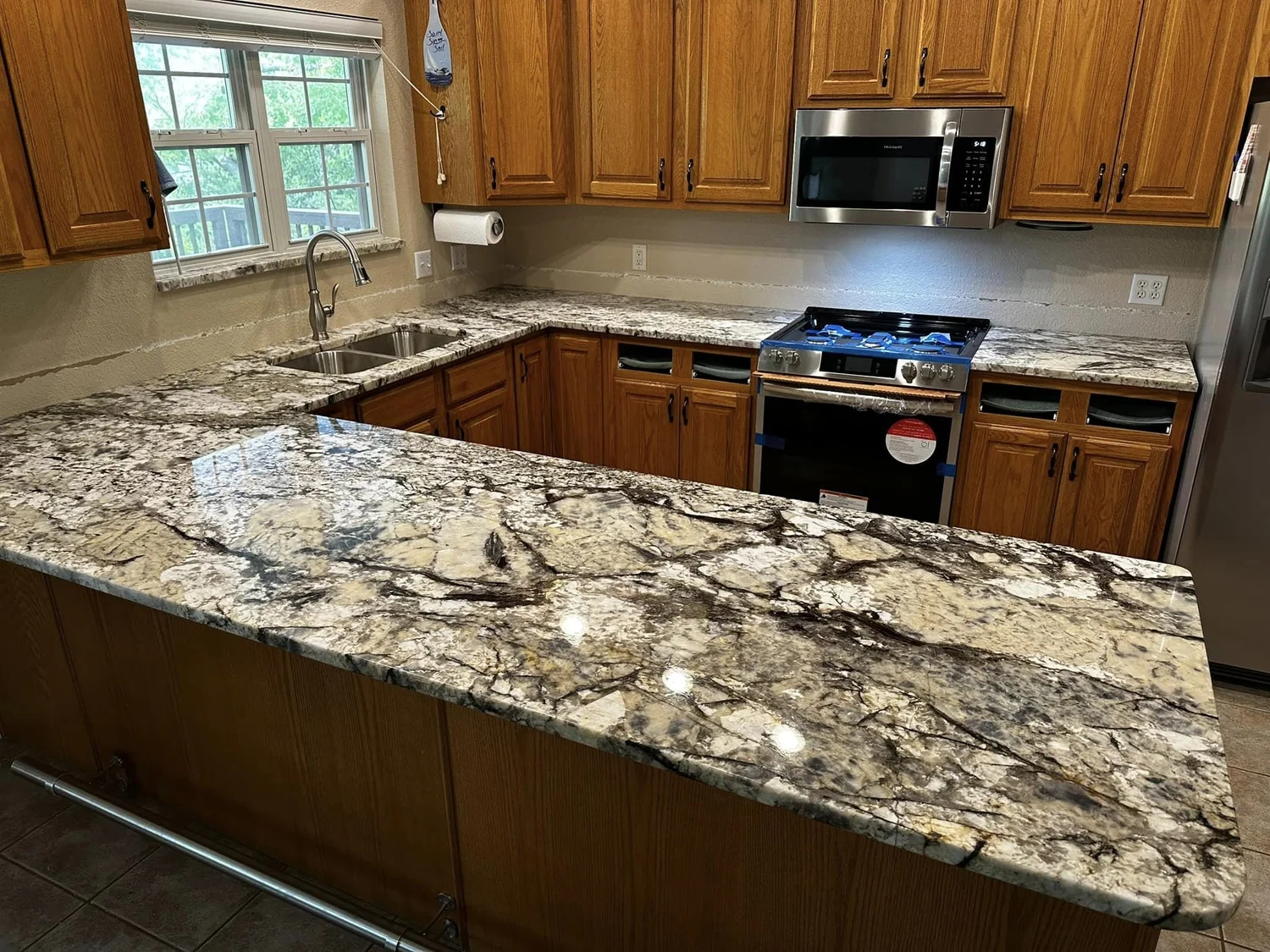 Granite slab surface