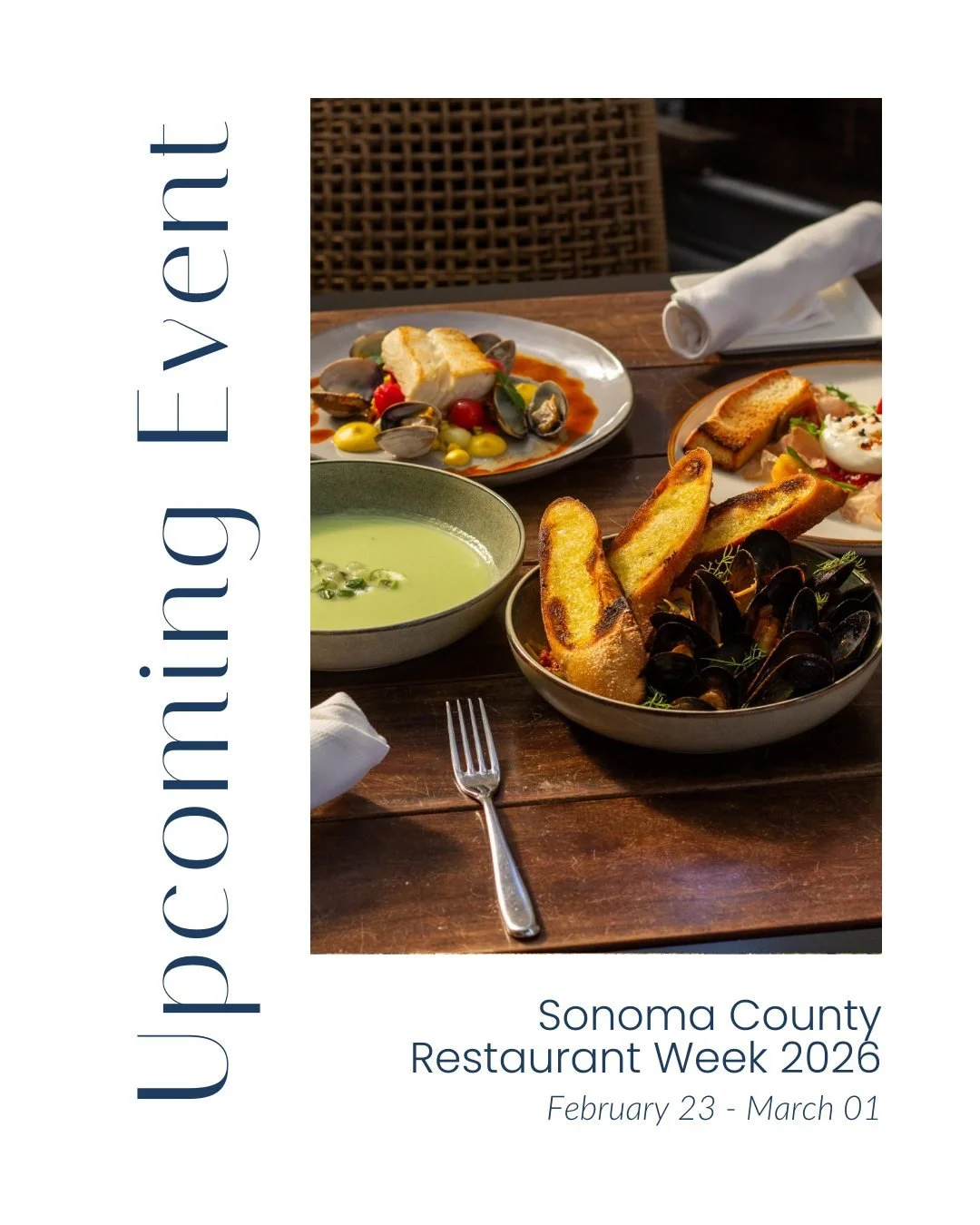 STOP scrolling if you love good food 🍷🍽️

Sonoma County Restaurant Week is here &mdash; and it&rsquo;s your sign to book the table.

Special prix fixe menus ✨
No tickets required 🙌
Just amazing meals at some of the best spots in Sonoma County.
Per