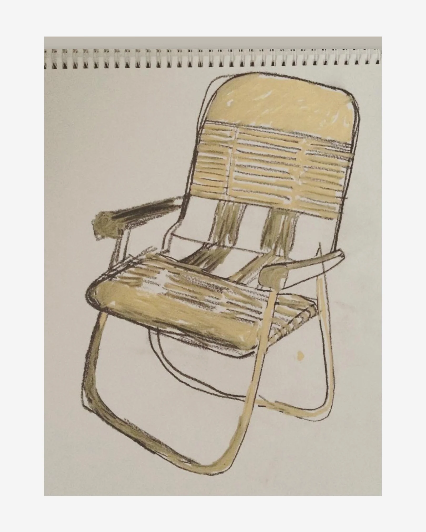 Jen Miller Art - Sketch of Beach Chair