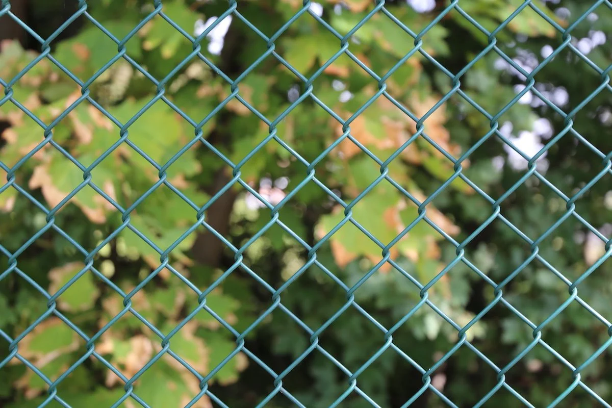 vinyl coated chain link fencing by teddy's lawn and landscape