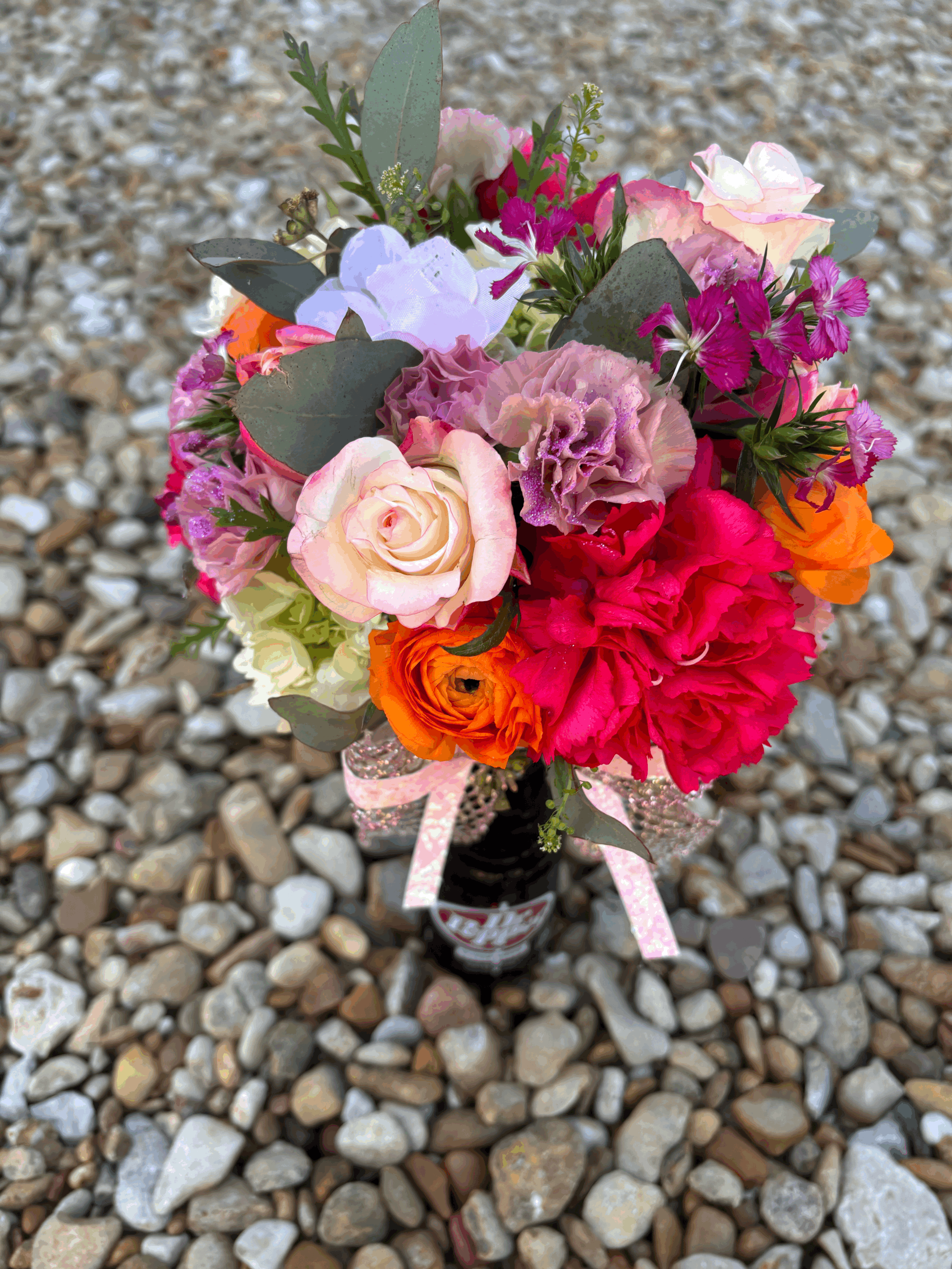 Flowers & Drink Arrangement