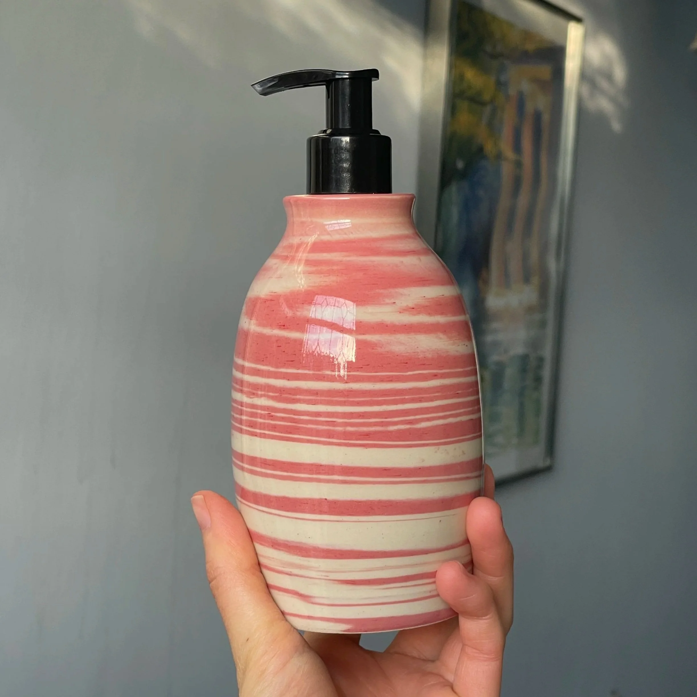 Pink Soap Dispenser