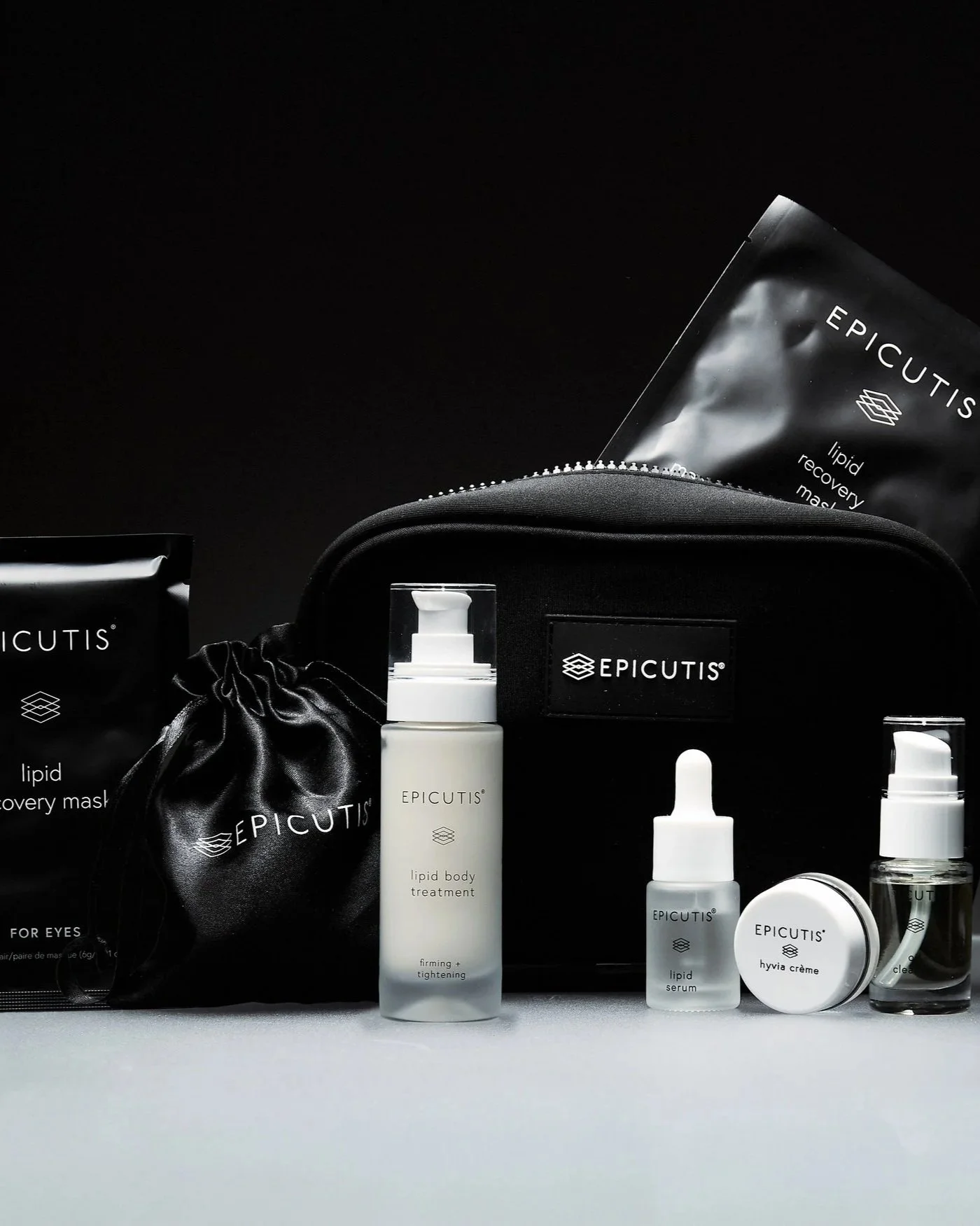 Epicutis Luxury On-The-Go Care Set skincare travel set with travel bag