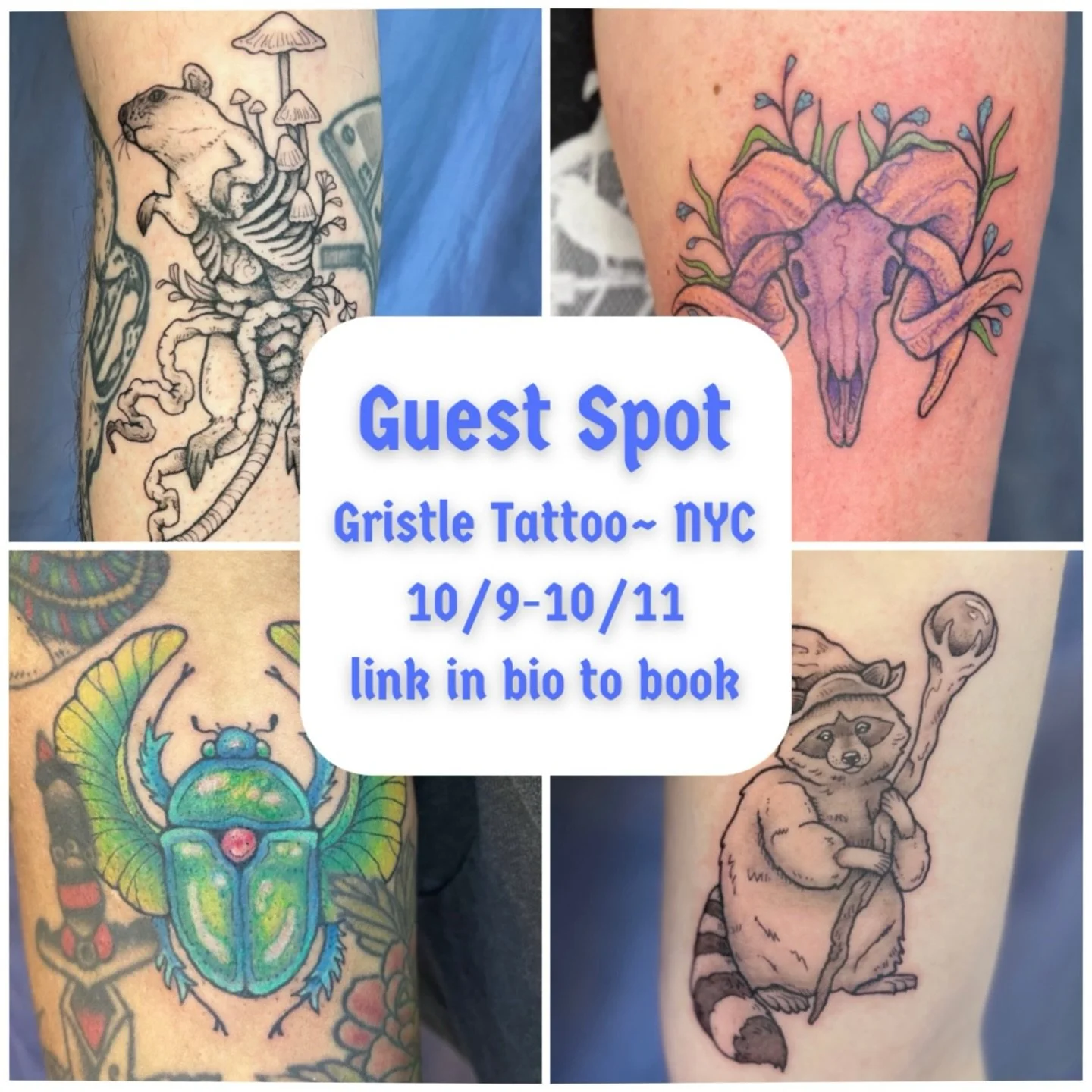 🦋🪲🐞🕷️Just a reminder🕷️🐞🪲🦋
I&rsquo;m guesting next week 10/9-10/11 @gristletattoo 
Custom or flash~Link in bio to book!
.
.
.
.
.
.
.
.
.
.
.
.
.
.
.
.
.
.
.
.
.
.
.
.
#nyctattoo #nyctattooartist #nyctattoos #newyorktattoo #newyorktattooartist