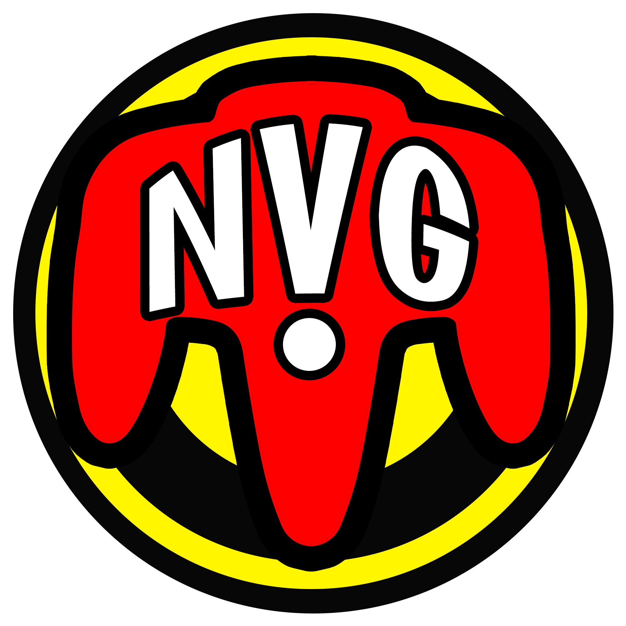 A version of the Nostalgic Profile Picture Logo with a background using the original logo's font colors, at the owner's request. 