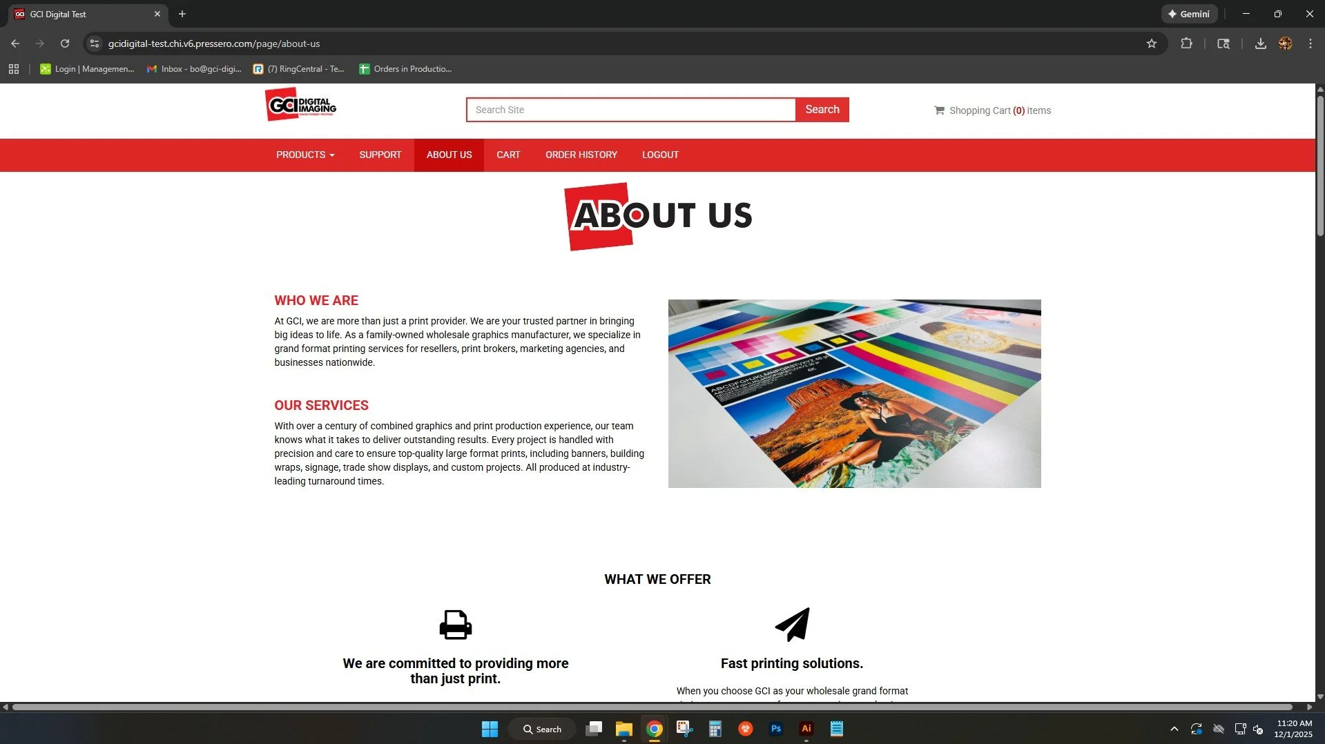 About Us Page
