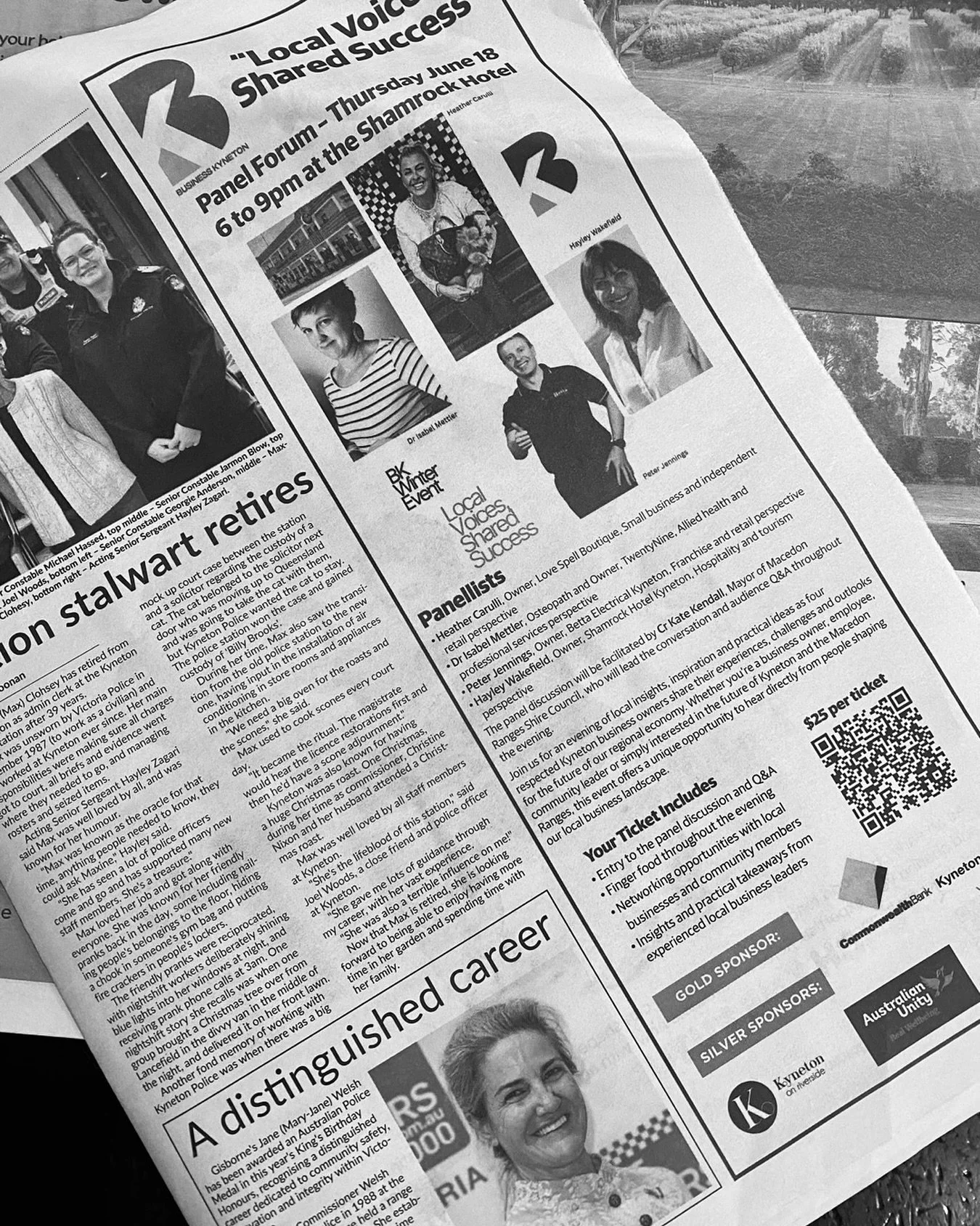 Local Voices, Shared Success Event

Did you see our ad featured on page 17 of the @midlandexpress. It has a QR code at the bottom to make booking a breeze.

🗓️Thursday 18th June 
⏰6 to 9 pm
📍Shamrock Hotel, Kyneton
🎟️$25 - Ticket link in Bio

Your