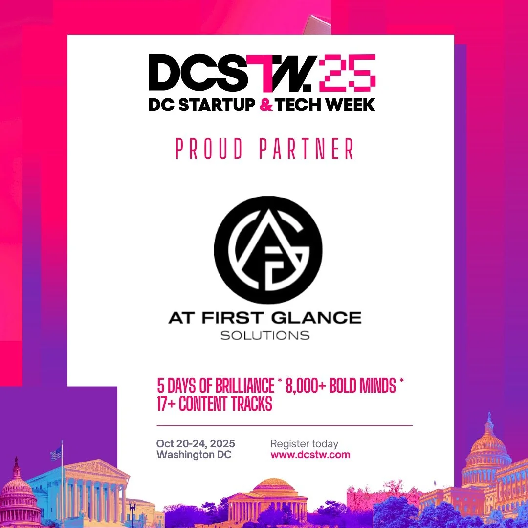 🚀 Big news: At First Glance Solutions is the force behind the Early Stage Founder Track at @dcstartupweek 2025 

Our content is designed to equip early stage founders to take up space + lead well by build smarter, not faster.

Our lineup has thought