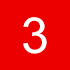 Red background with a white number '3' in the center.